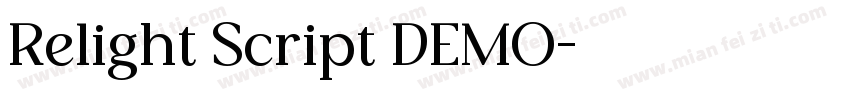 Relight Script DEMO字体转换